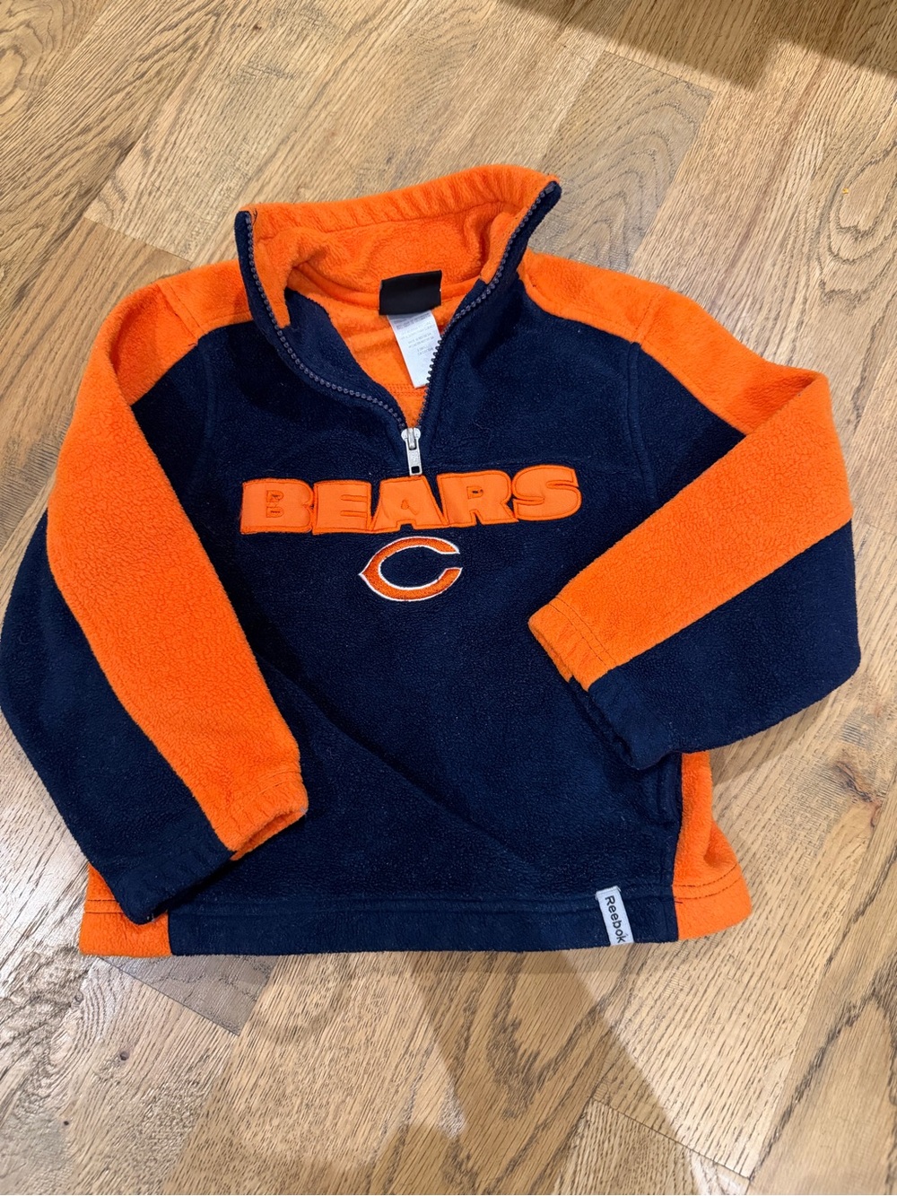 NFL Chicago Bears Navy and Orange Fleece Pullover Jacket